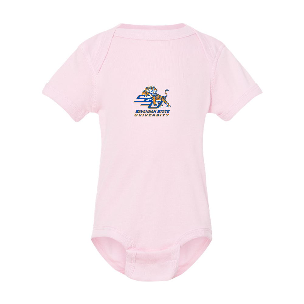 Savannah State Tigers Logo Rabbit Skins Infant Baby Rib Bodysuit