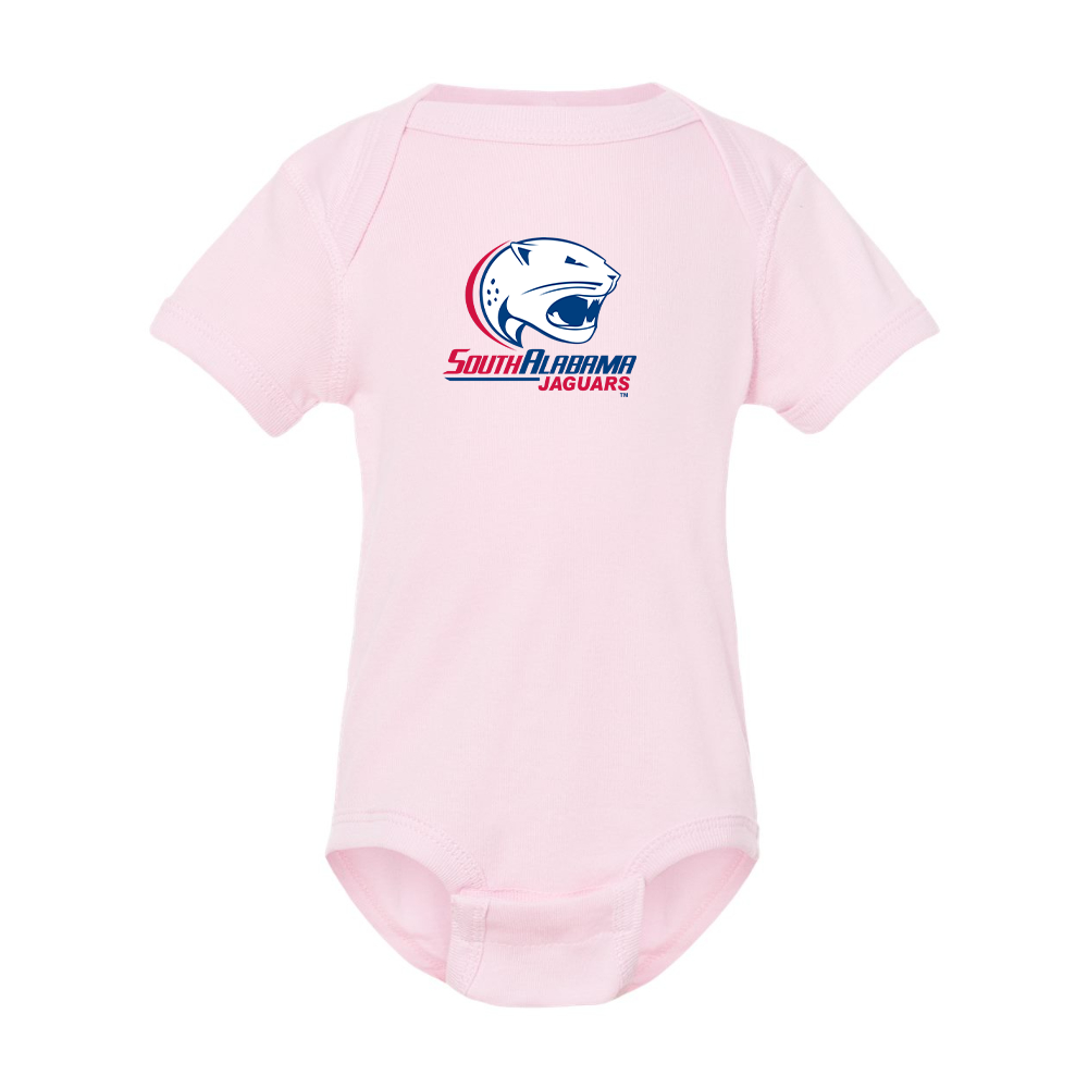 South Alabama Jaguars Logo  Rabbit Skins Infant Baby Rib Bodysuit