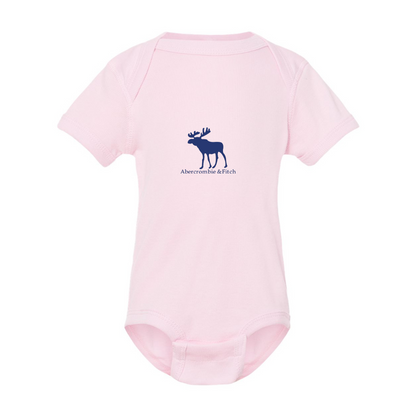 Abercrombie & Fitch Moose Logo  Rabbit Skins Infant Baby Rib Bodysuit