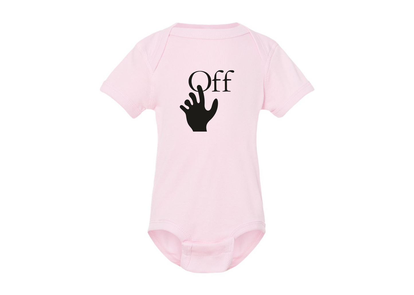Off-White Hand  Rabbit Skins Infant Baby Rib Bodysuit