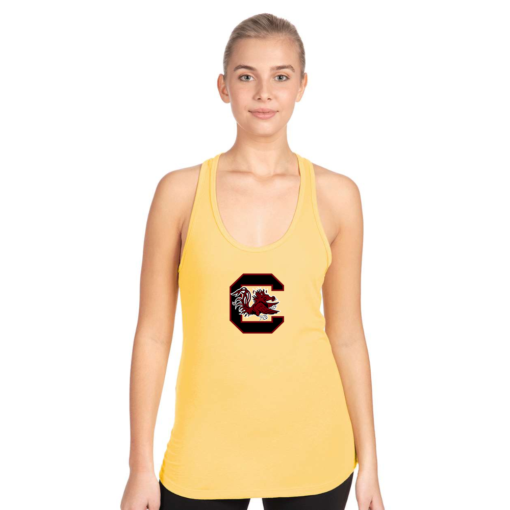 Women's South Carolina Gamecocks Logo Next Level Ideal Racerback Tank
