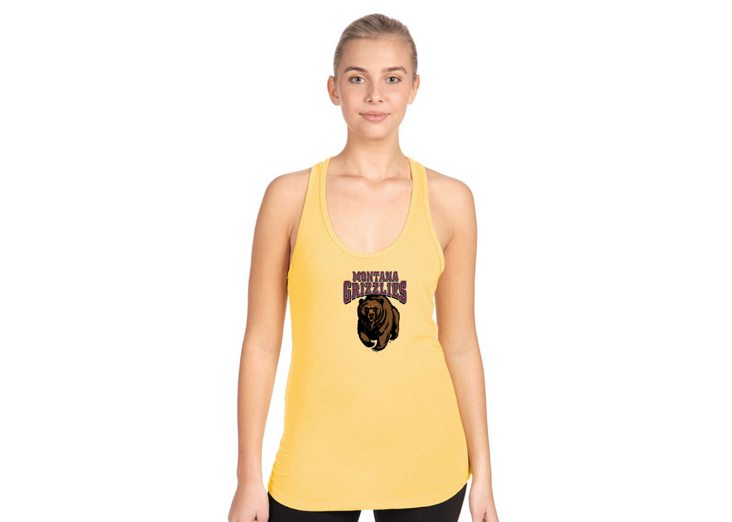 Women's Montana Grizzliesl Next Level Ideal Racerback Tank