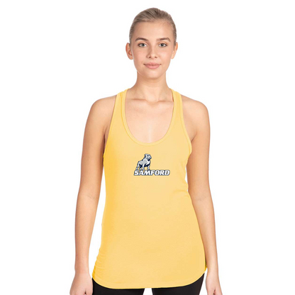 Women's Samford Bulldogs Logo Next Level Ideal Racerback Tank