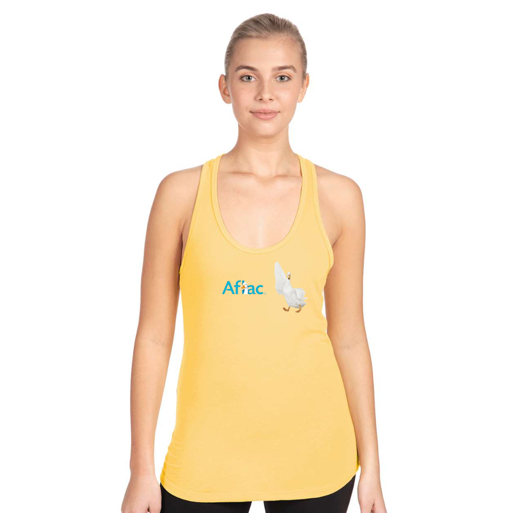 Women's Aflac Logo and Duck Next Level Ideal Racerback Tank