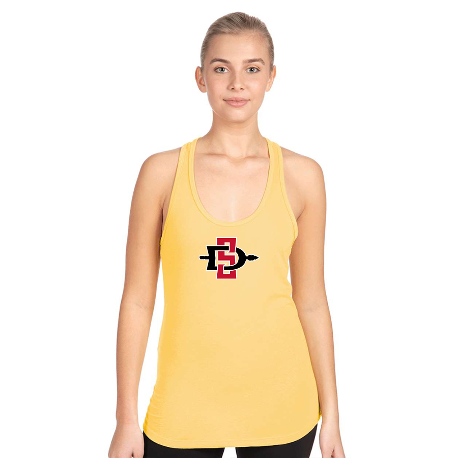 Women's San Diego State Aztecs Logo Next Level Ideal Racerback Tank