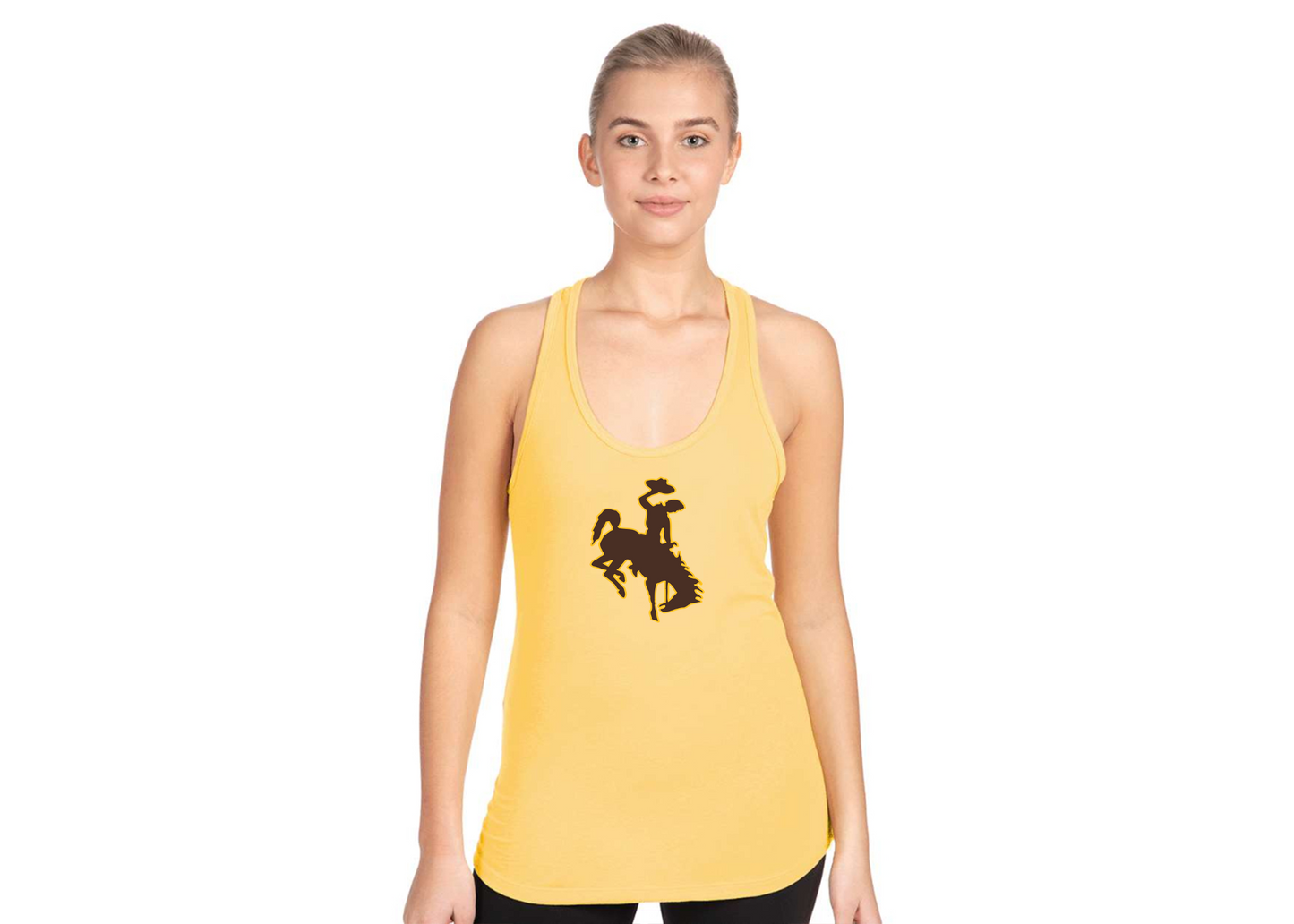 Women's Wyoming Cowboys Next Level Ideal Racerback Tank