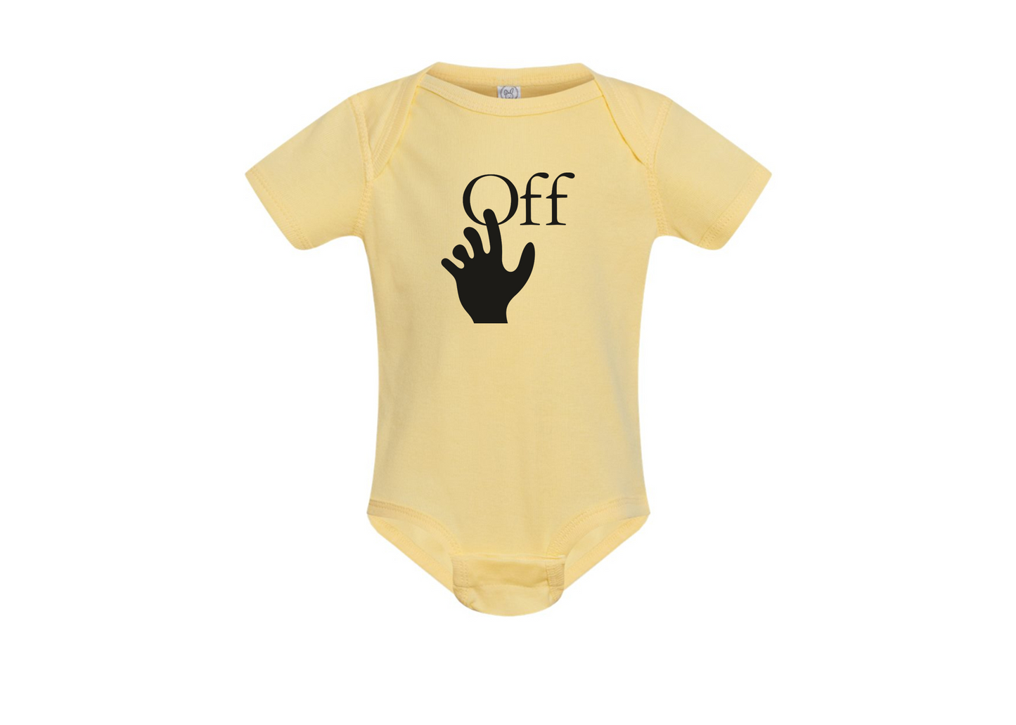 Off-White Hand  Rabbit Skins Infant Baby Rib Bodysuit