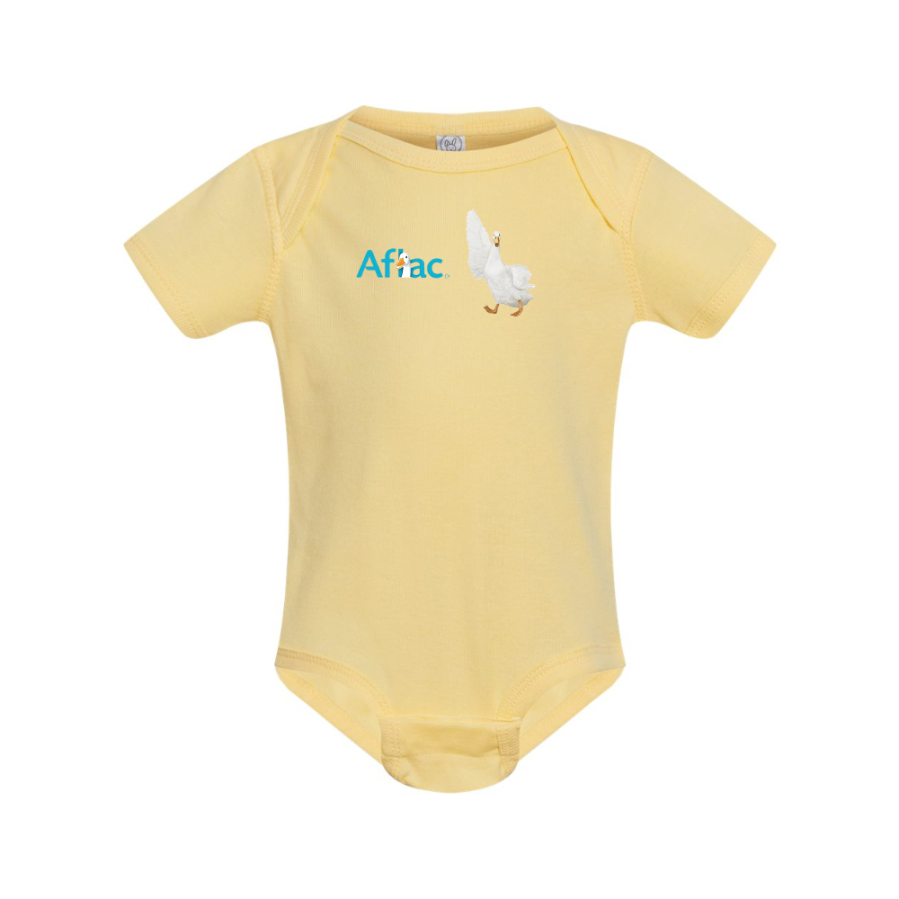 Aflac Logo and Duck  Rabbit Skins Infant Baby Rib Bodysuit