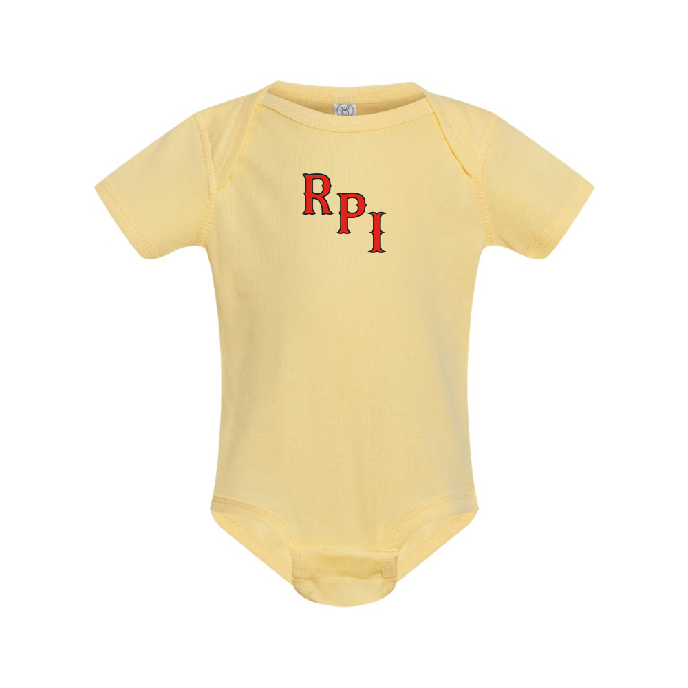 RPI Engineers Logo Rabbit Skins Infant Baby Rib Bodysuit