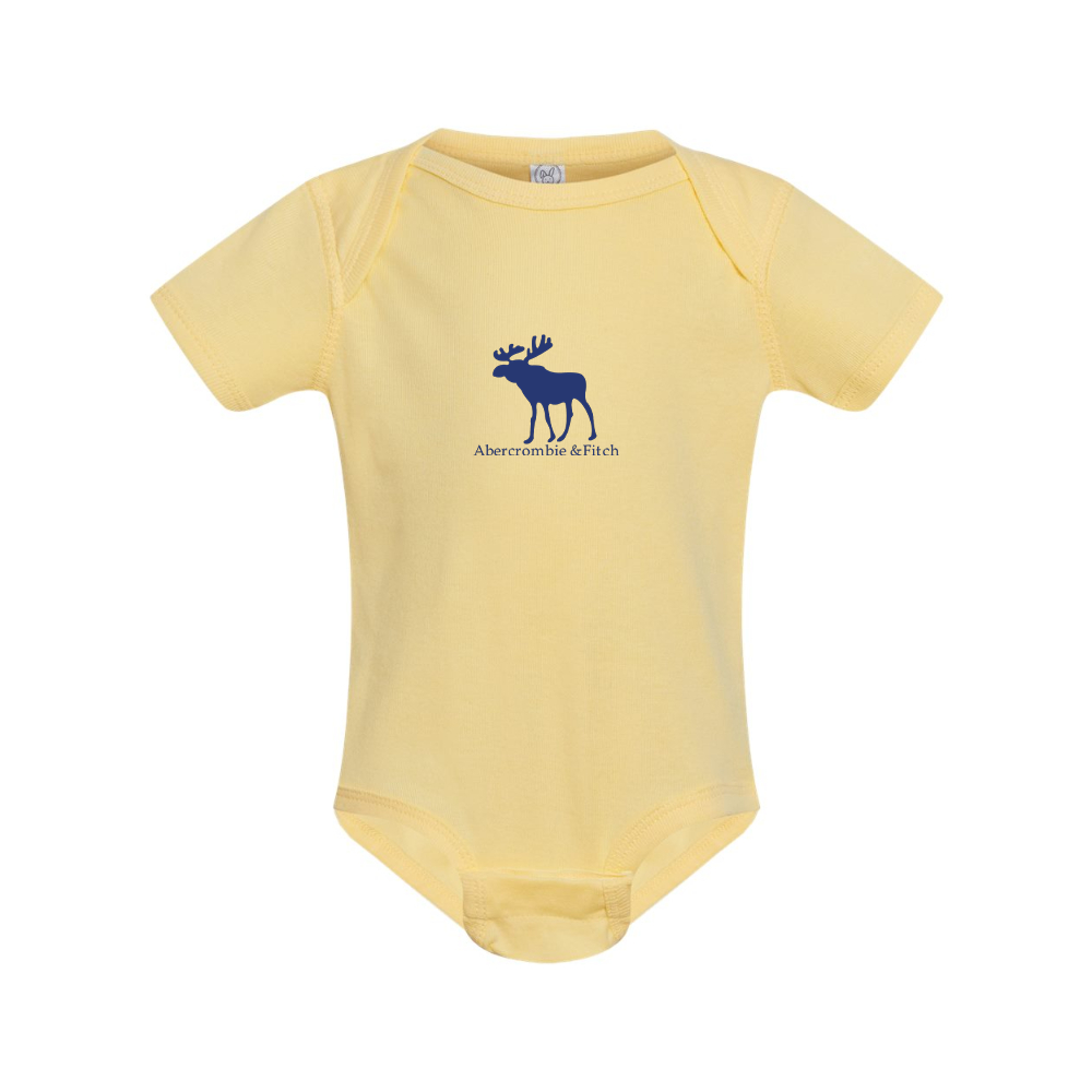 Abercrombie & Fitch Moose Logo  Rabbit Skins Infant Baby Rib Bodysuit