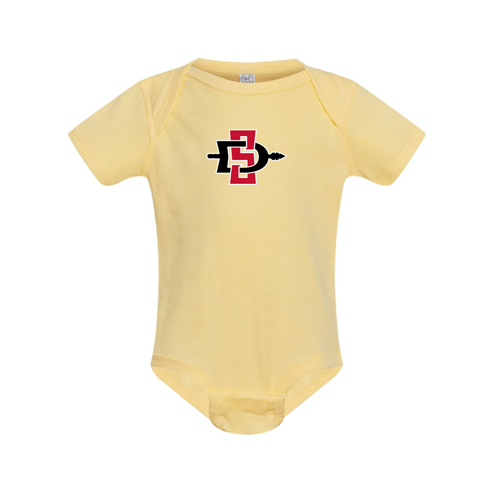 San Diego State Aztecs Logo  Rabbit Skins Infant Baby Rib Bodysuit