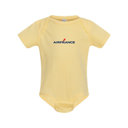 Air France Logo Rabbit Skins Infant Baby Rib Bodysuit