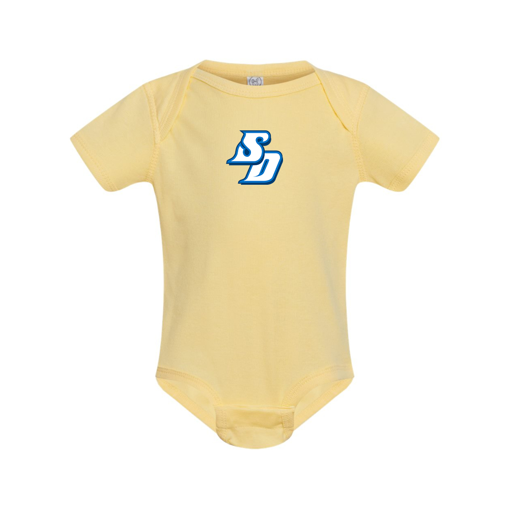 San Diego Toreros Logo Rabbit Skins Infant Baby Rib Bodysuit