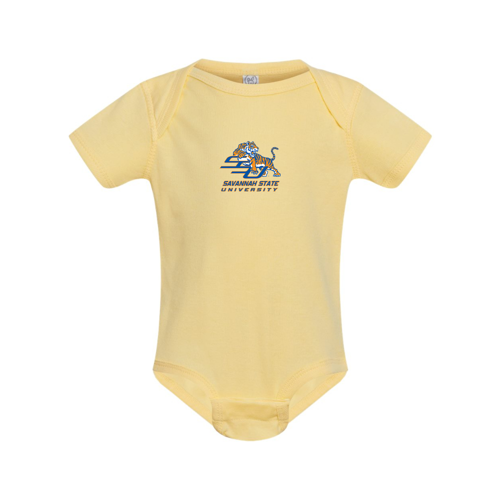 Savannah State Tigers Logo Rabbit Skins Infant Baby Rib Bodysuit