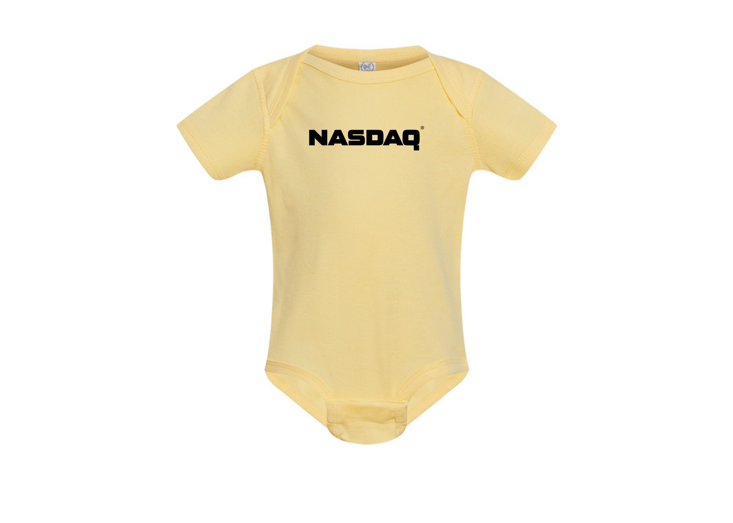 Nasdaq Logo  Rabbit Skins Infant Baby Rib Bodysuit