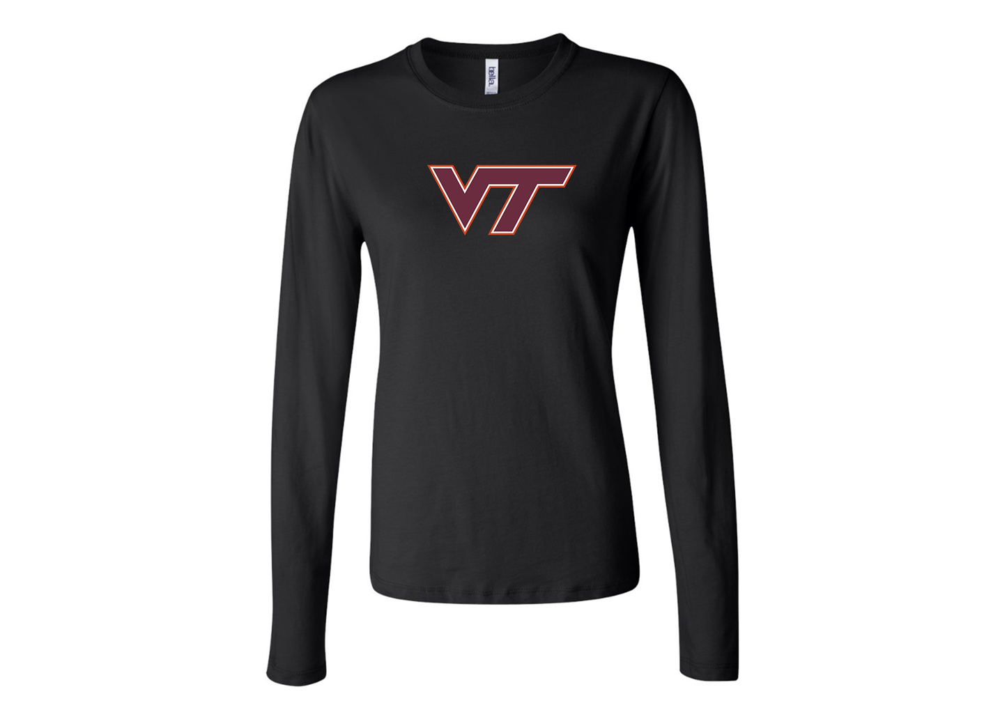 BELLA CANVAS Women’s Virginia Tech Hokies Jersey Long Sleeve Tee