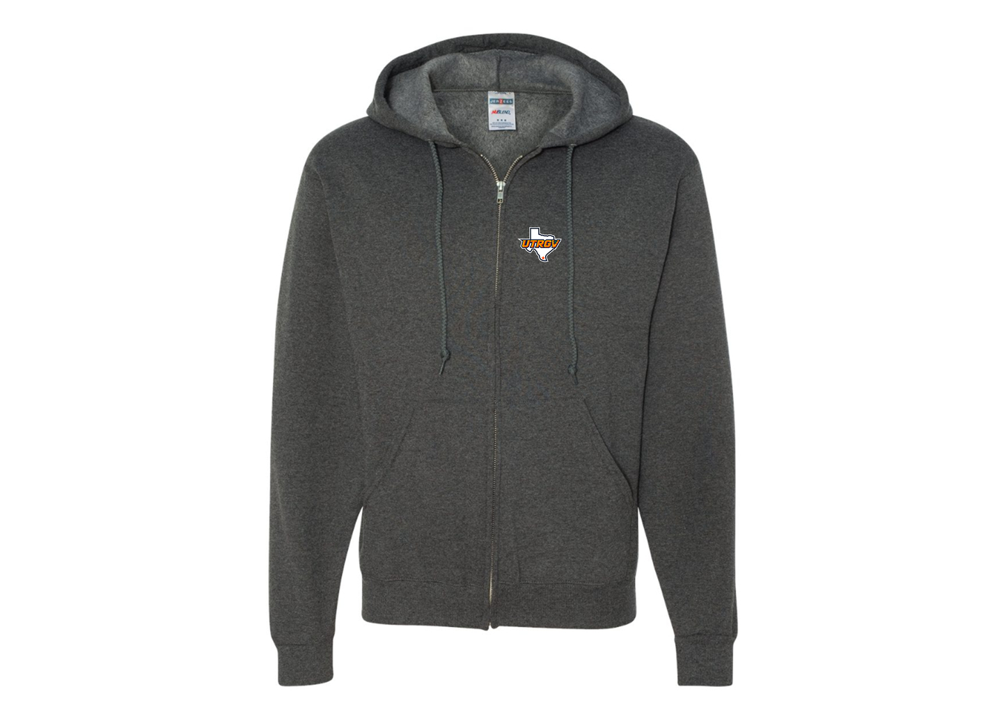 Men's UTRGV Vaqueros JERZEES NuBlend Full-Zip Hooded Sweatshirt