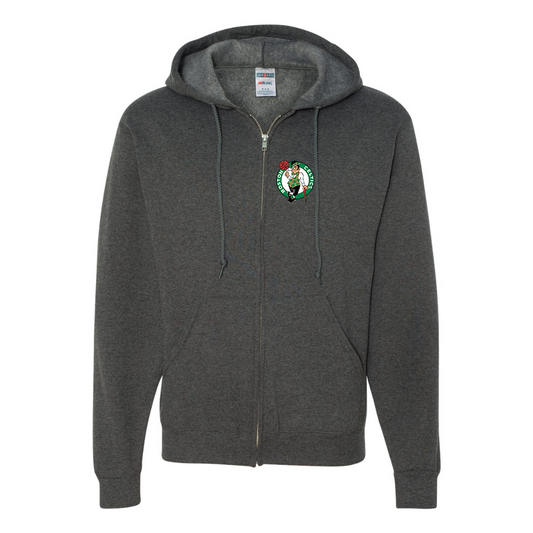 Men's Boston Celtics Logo JERZEES NuBlend Full-Zip Hooded Sweatshirt