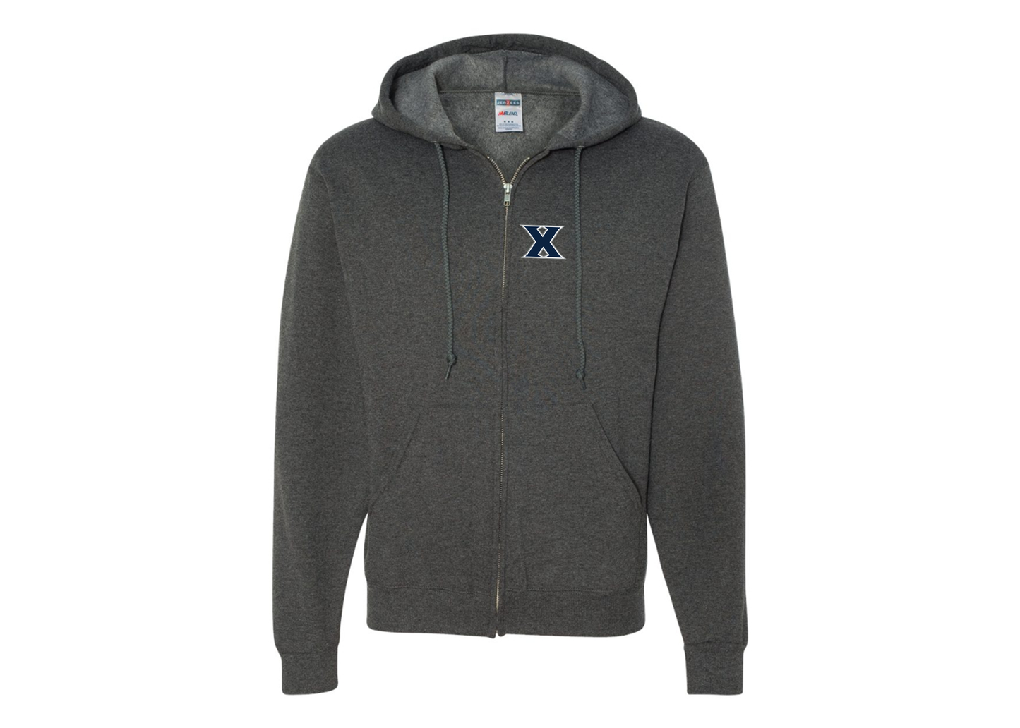 Men's Xavier Musketeers JERZEES NuBlend Full-Zip Hooded Sweatshirt