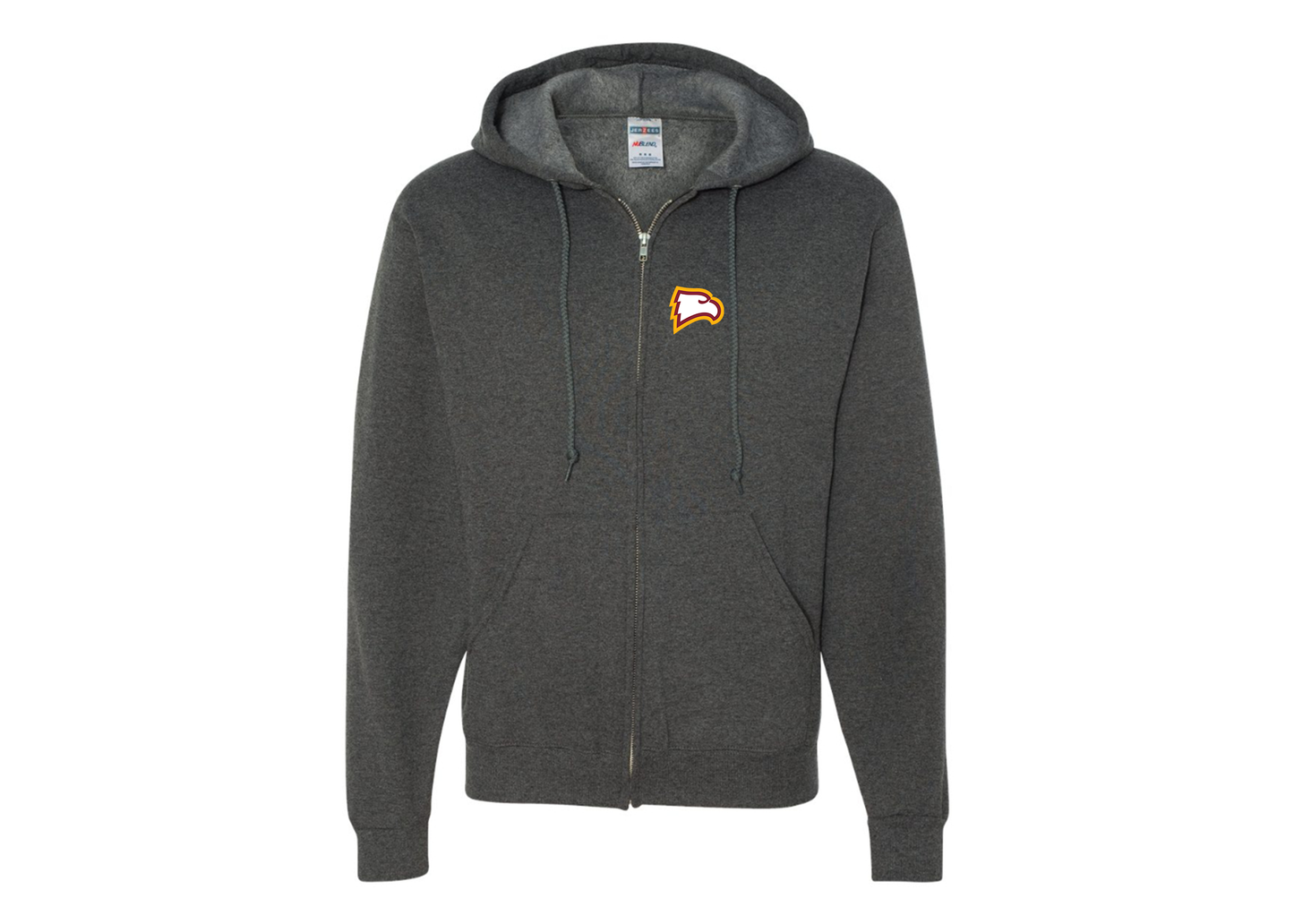 Men's Winthrop Eagles JERZEES NuBlend Full-Zip Hooded Sweatshirt