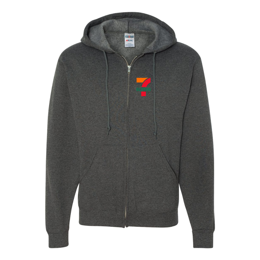 Men's 7 Eleven Logo JERZEES NuBlend Full-Zip Hooded Sweatshirt