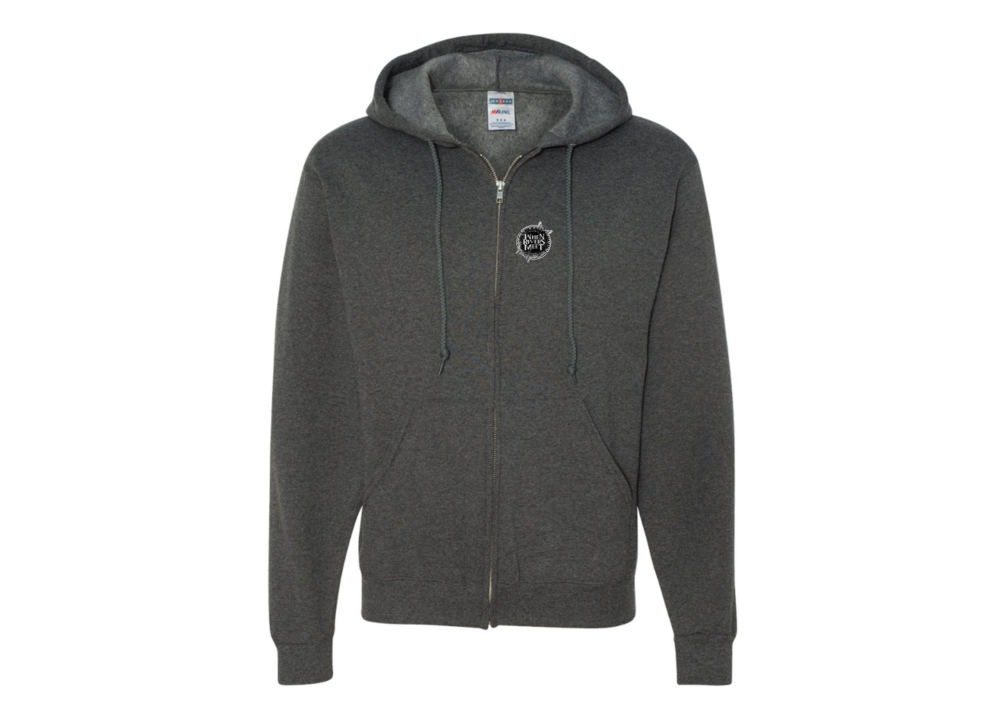 Men's When Rivers Meet JERZEES NuBlend Full-Zip Hooded Sweatshirt