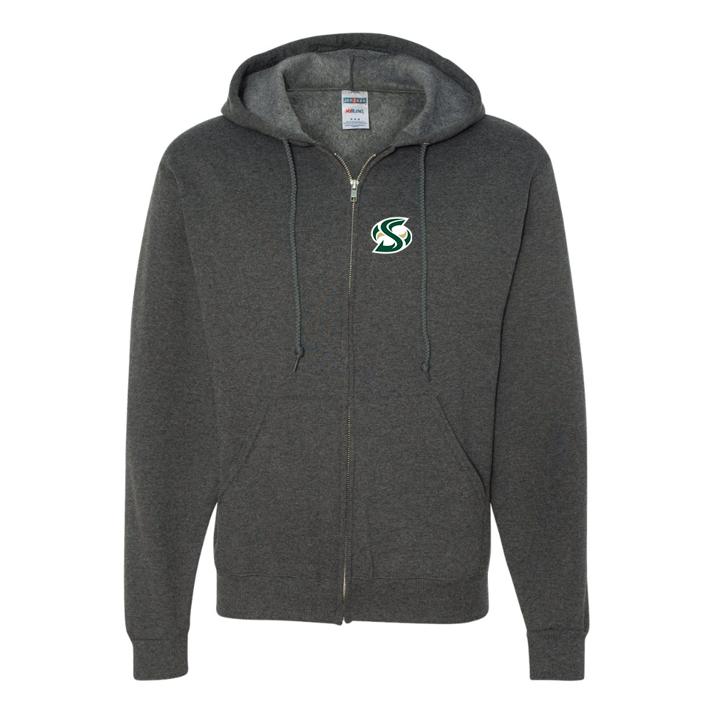 Men's Sacramento State Hornets Logo  JERZEES NuBlend Full-Zip Hooded Sweatshirt
