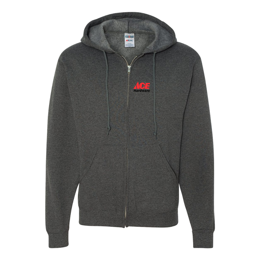 Men's ACE Hardware Logo JERZEES NuBlend Full-Zip Hooded Sweatshirt
