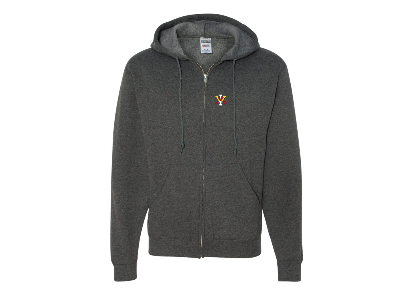 Men's VMI Keydets JERZEES NuBlend Full-Zip Hooded Sweatshirt