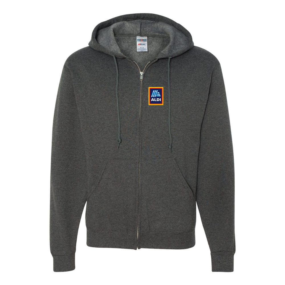 Men's Aldi Logo JERZEES NuBlend Full-Zip Hooded Sweatshirt