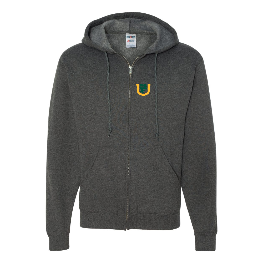 Men's San Francisco Dons Logo JERZEES NuBlend Full-Zip Hooded Sweatshirt