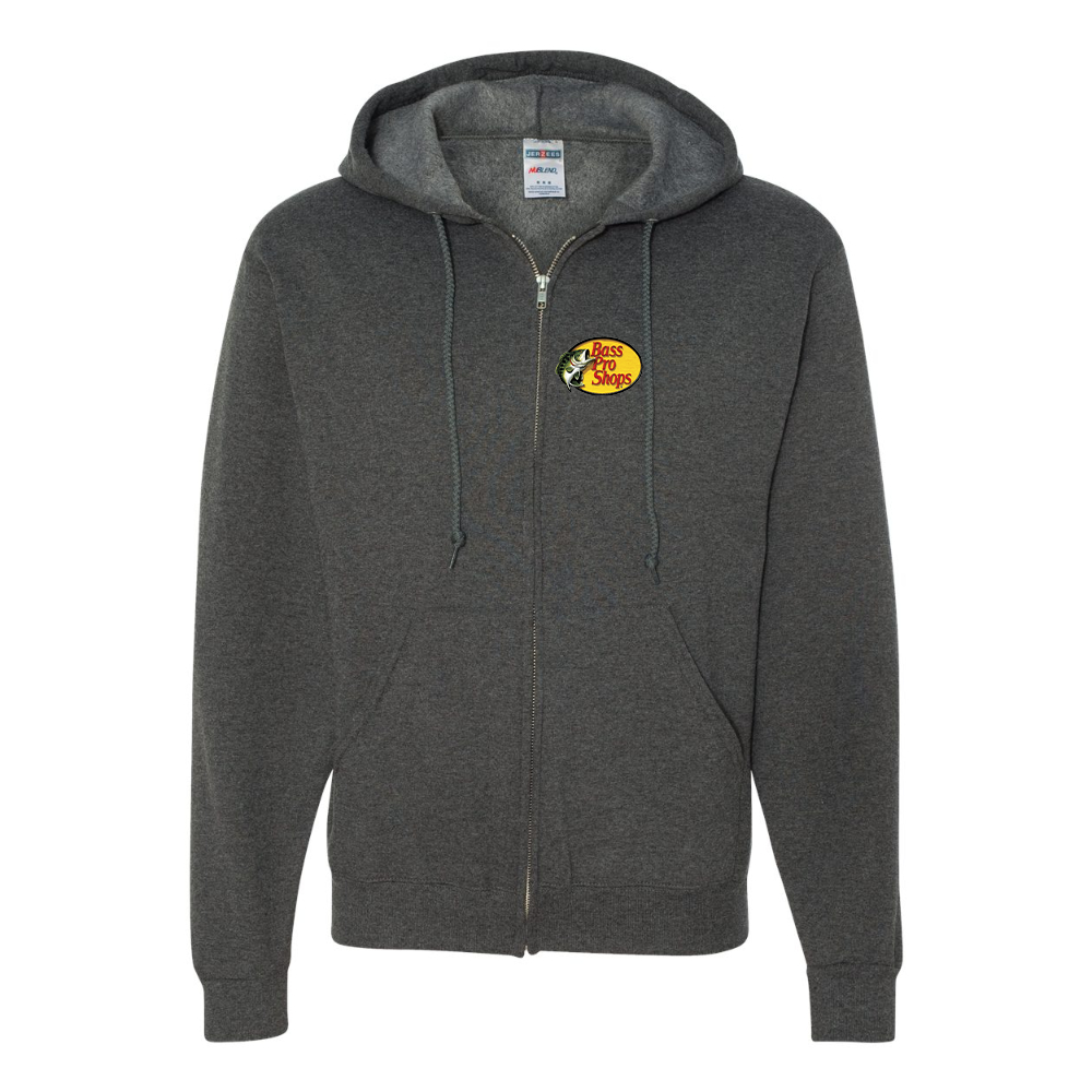 Men's Bass Pro Shops Logo JERZEES NuBlend Full-Zip Hooded Sweatshirt