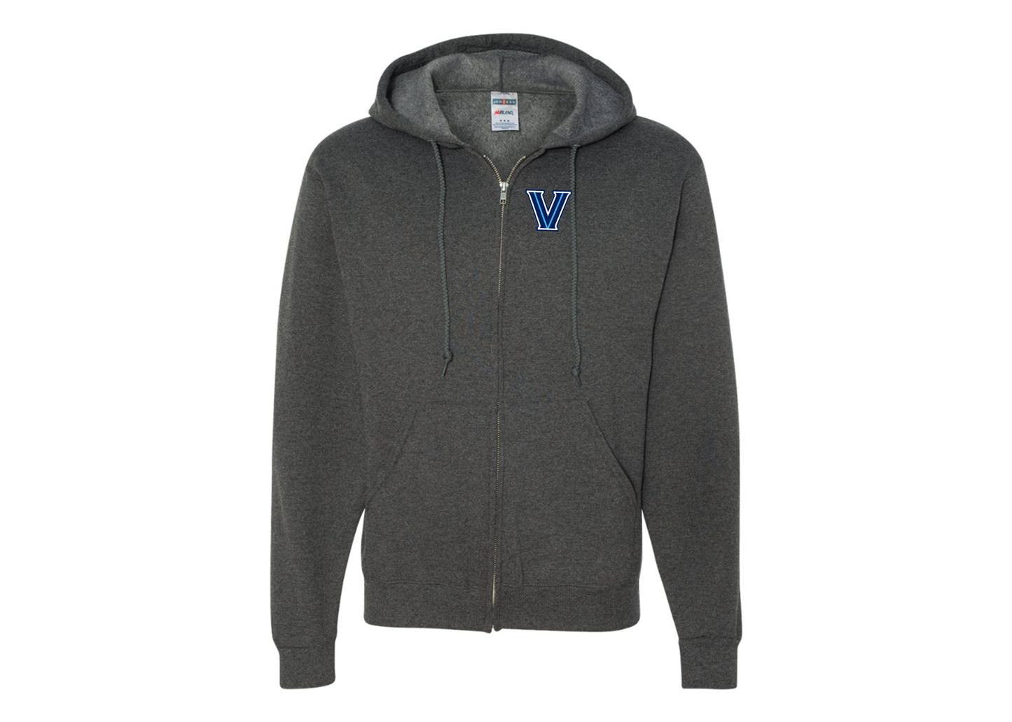 Men's Villanova Wildcats JERZEES NuBlend Full-Zip Hooded Sweatshirt