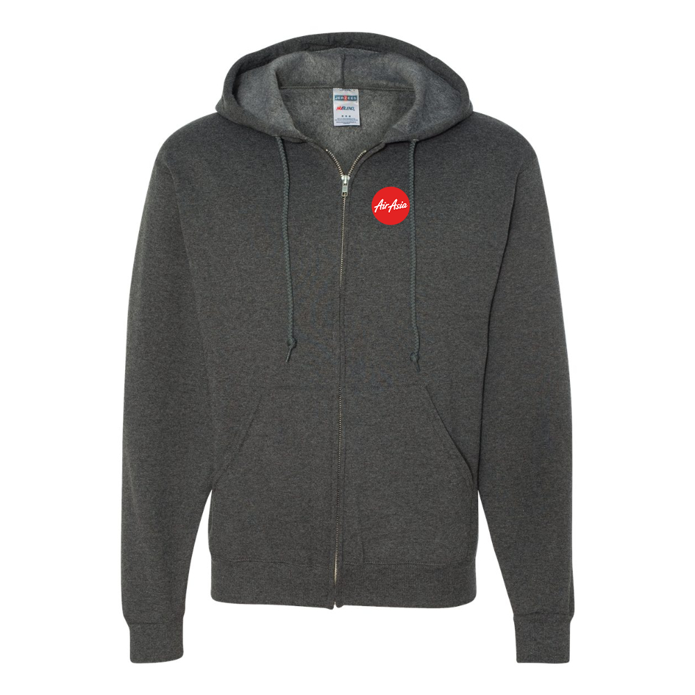 Men's Air Asia Logo JERZEES NuBlend Full-Zip Hooded Sweatshirt