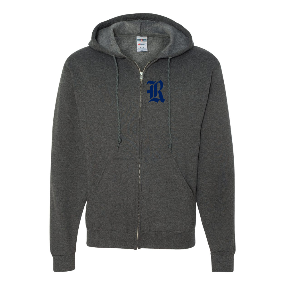 Men's Rice Owls Logo JERZEES NuBlend Full-Zip Hooded Sweatshirt