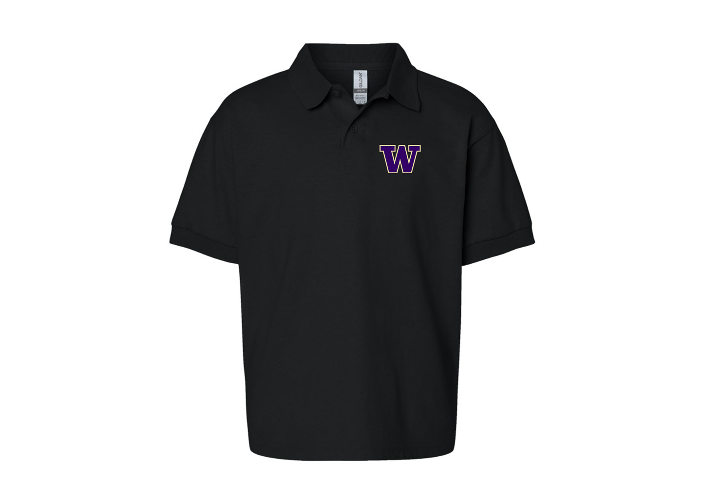 Youth Washington Huskies Gildan Dry Blend Jersey Polo