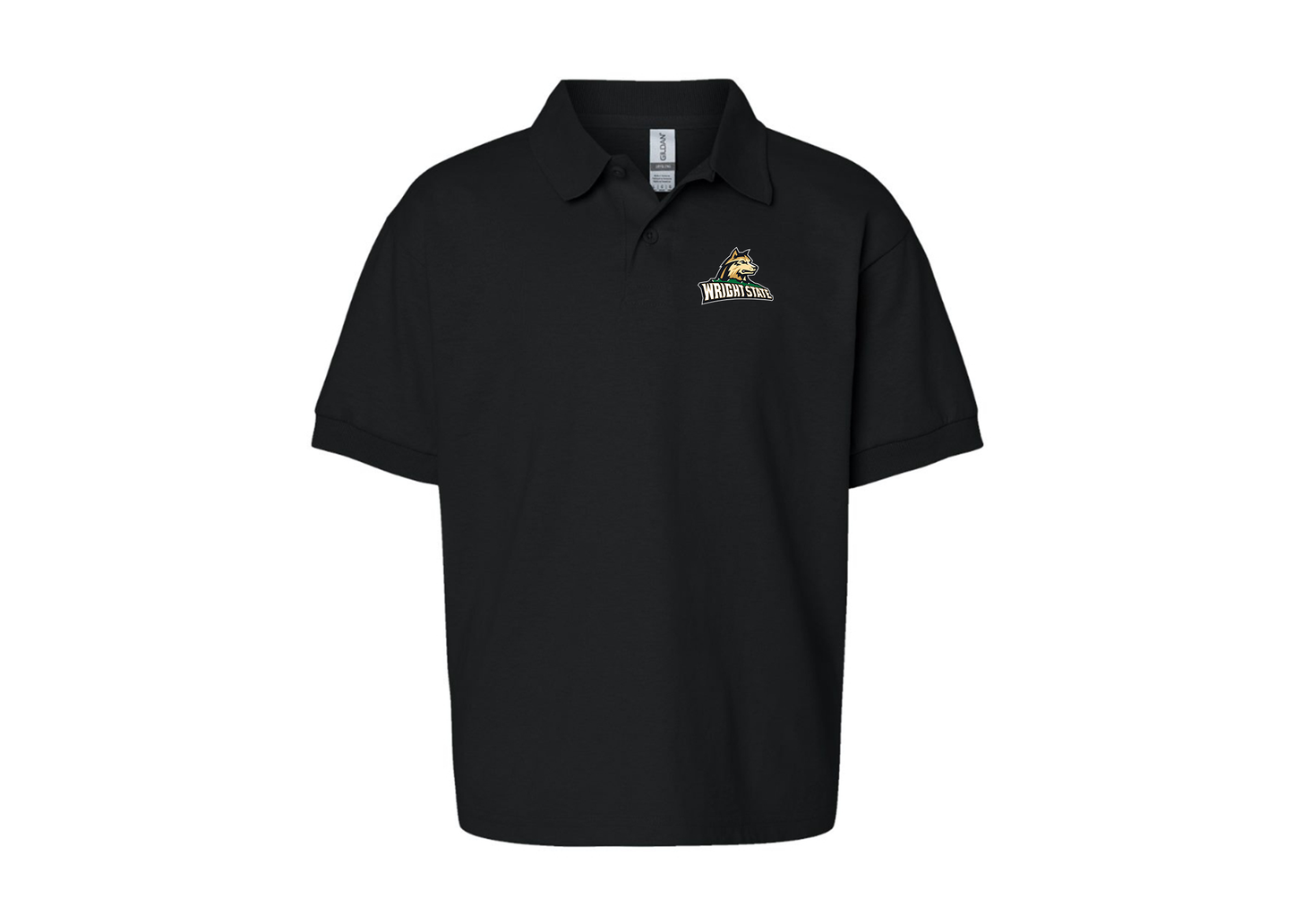 Youth Wright State Raiders Gildan Dry Blend Jersey Polo