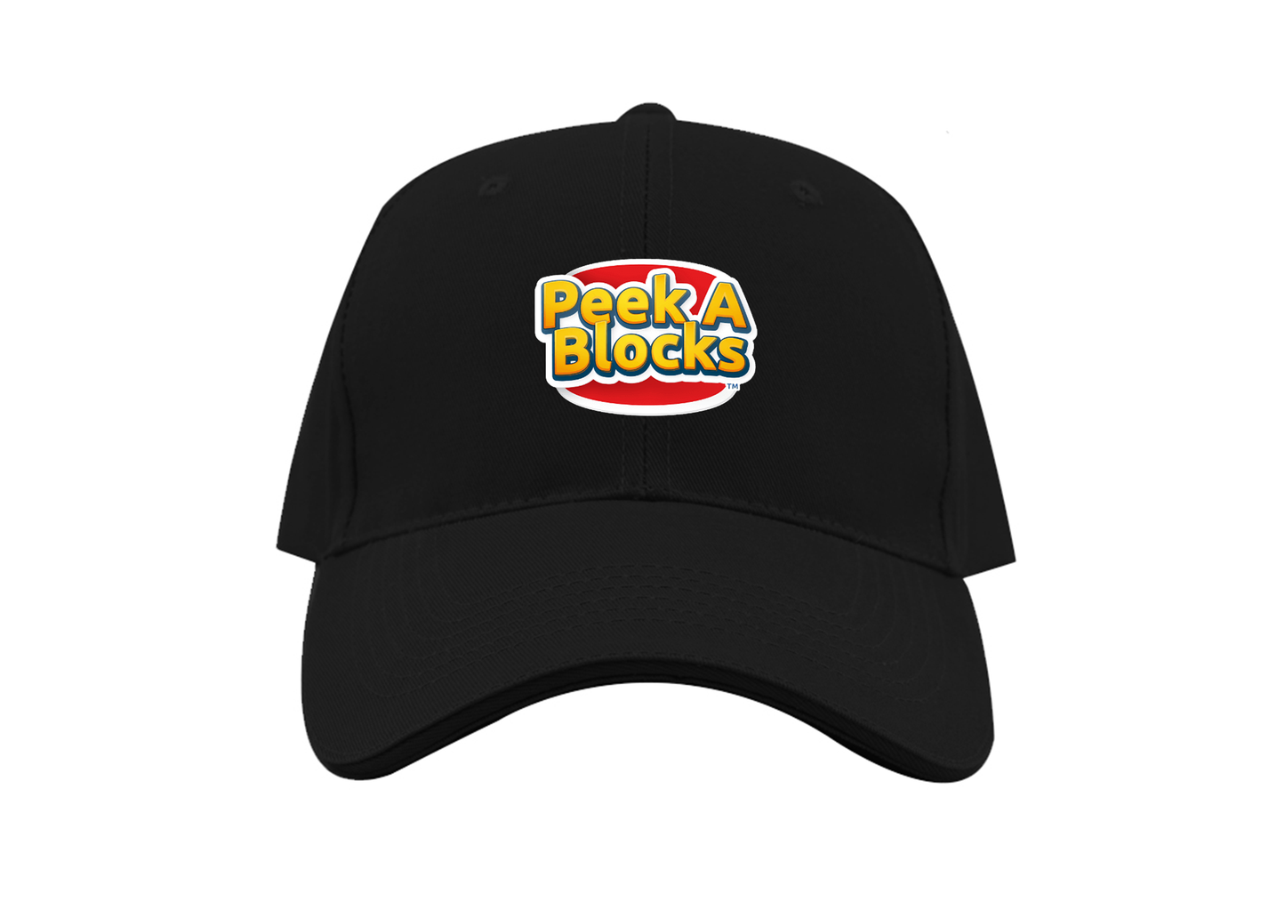 Peek A Blocks Logo Dad Baseball Cap Hat