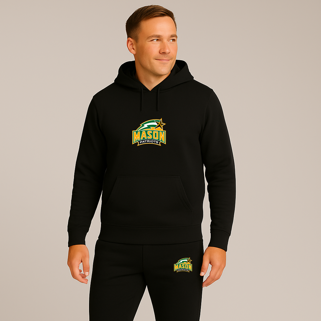 Men's George Mason Patriots Logo Hoodie Joggers Set