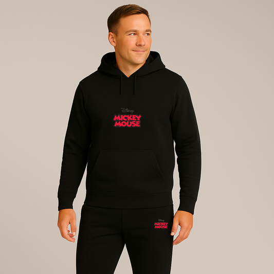 Men's Mickey Mouse Disney Cartoon Hoodie Joggers Set