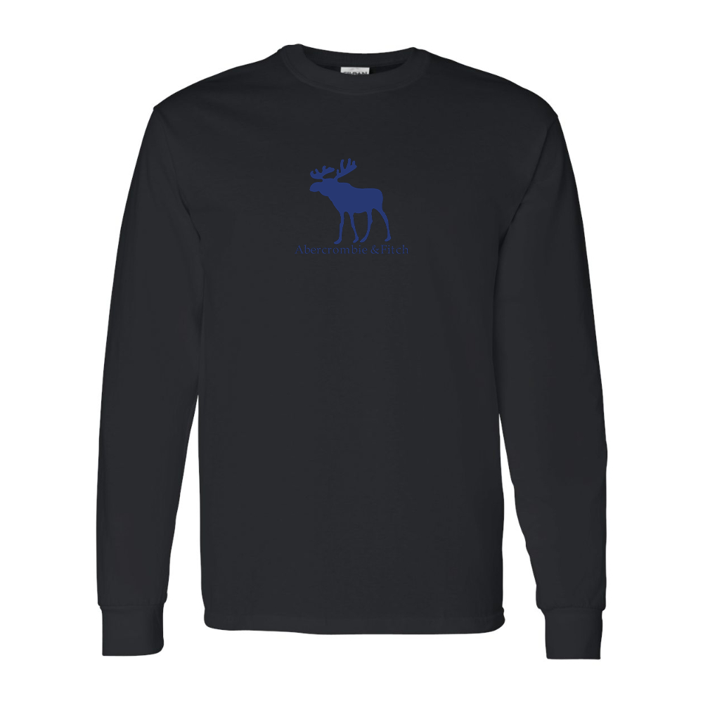 Men's Abercrombie & Fitch Moose Logo Gildan Heavy Cotton Long Sleeve T-Shirt