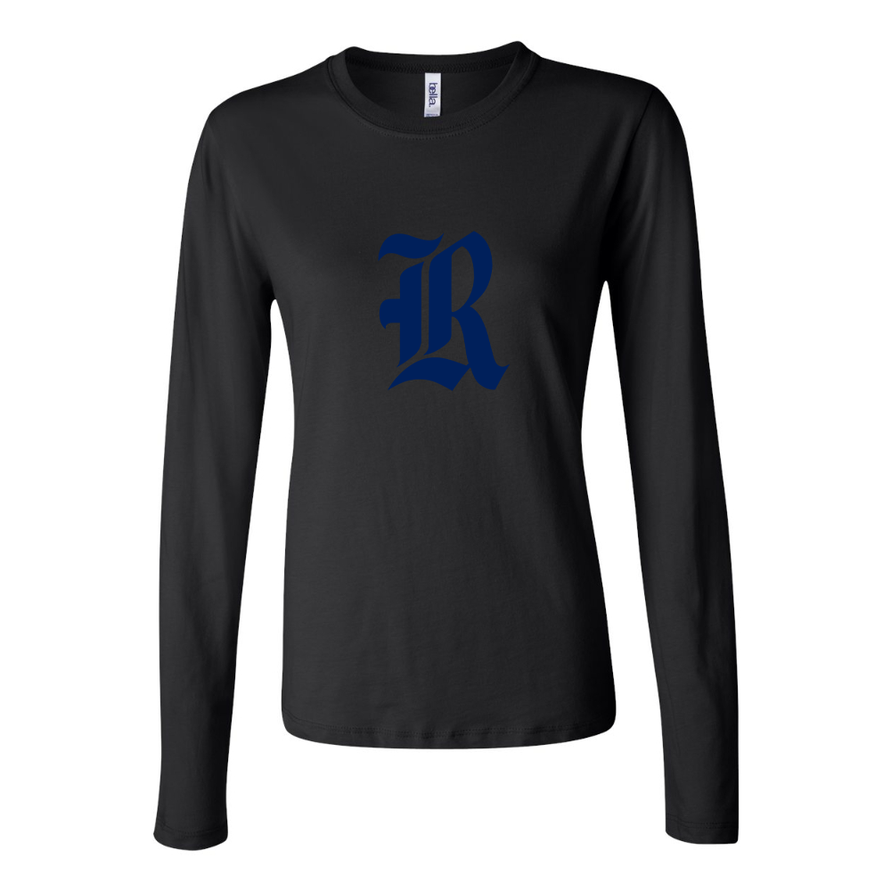 BELLA CANVAS Women’s Rice Owls Logo Jersey Long Sleeve Tee