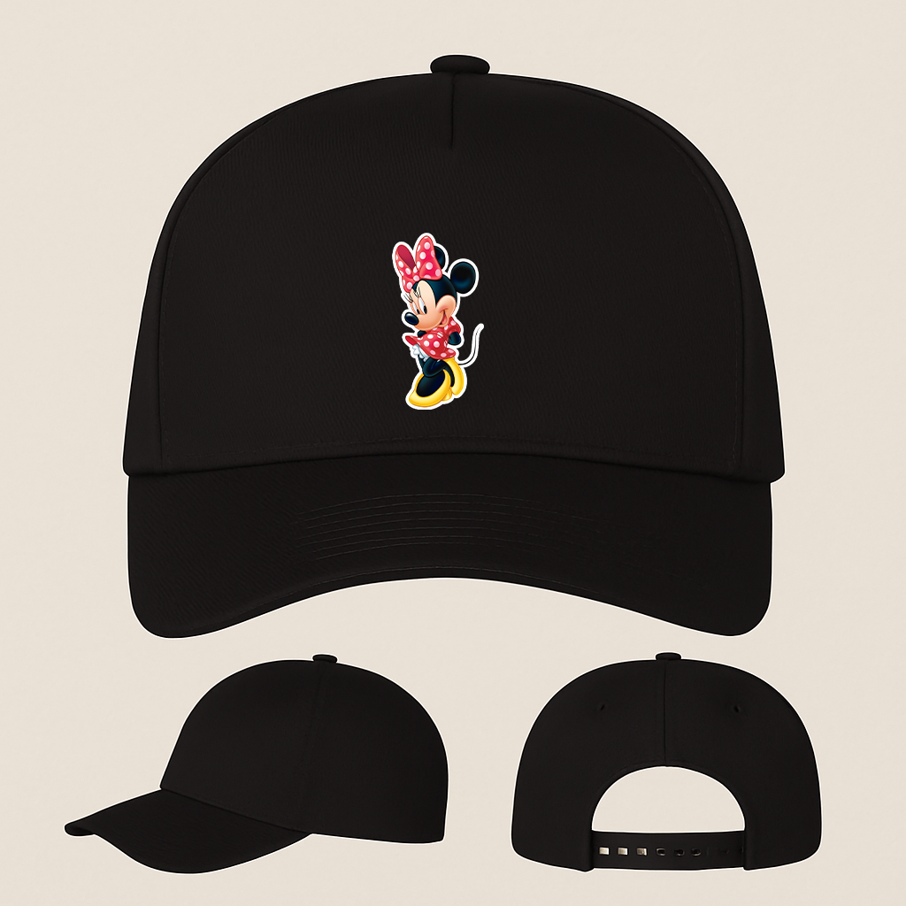 Minnie Mouse Cartoon Five Panel Twill Snapback Cap