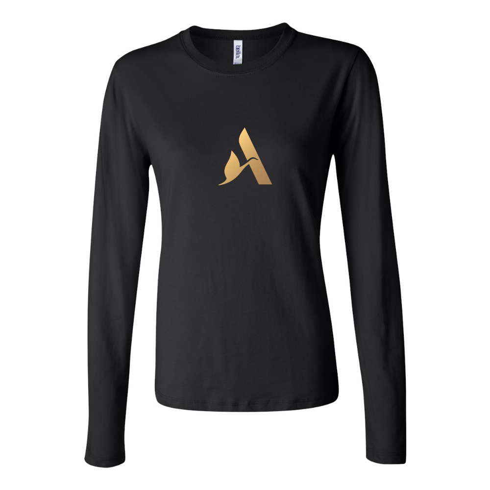 BELLA CANVAS Women’s Accor Golden Logo Jersey Long Sleeve Tee