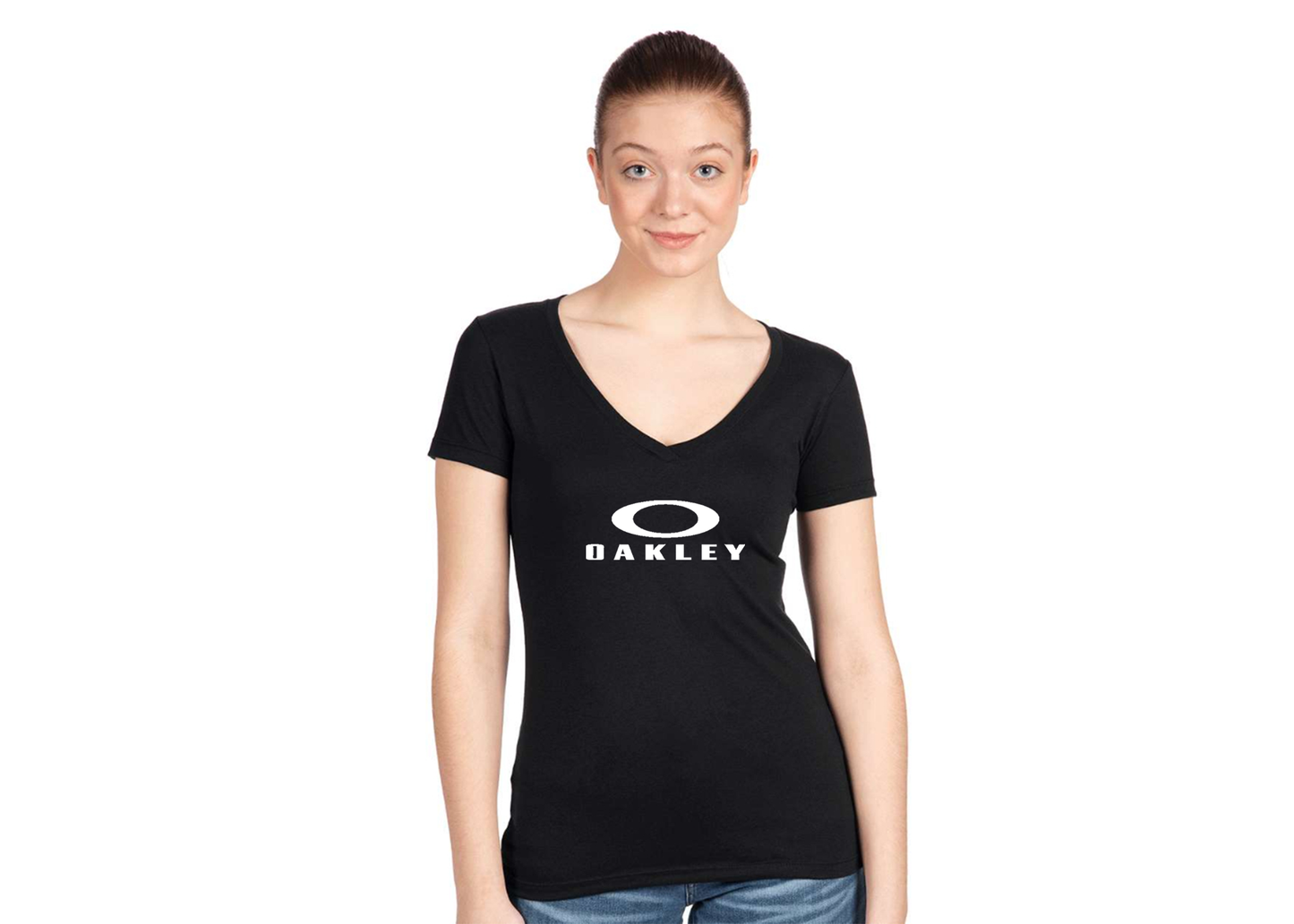 Women's  Oakley Logo Next Level V-Neck T-Shirt