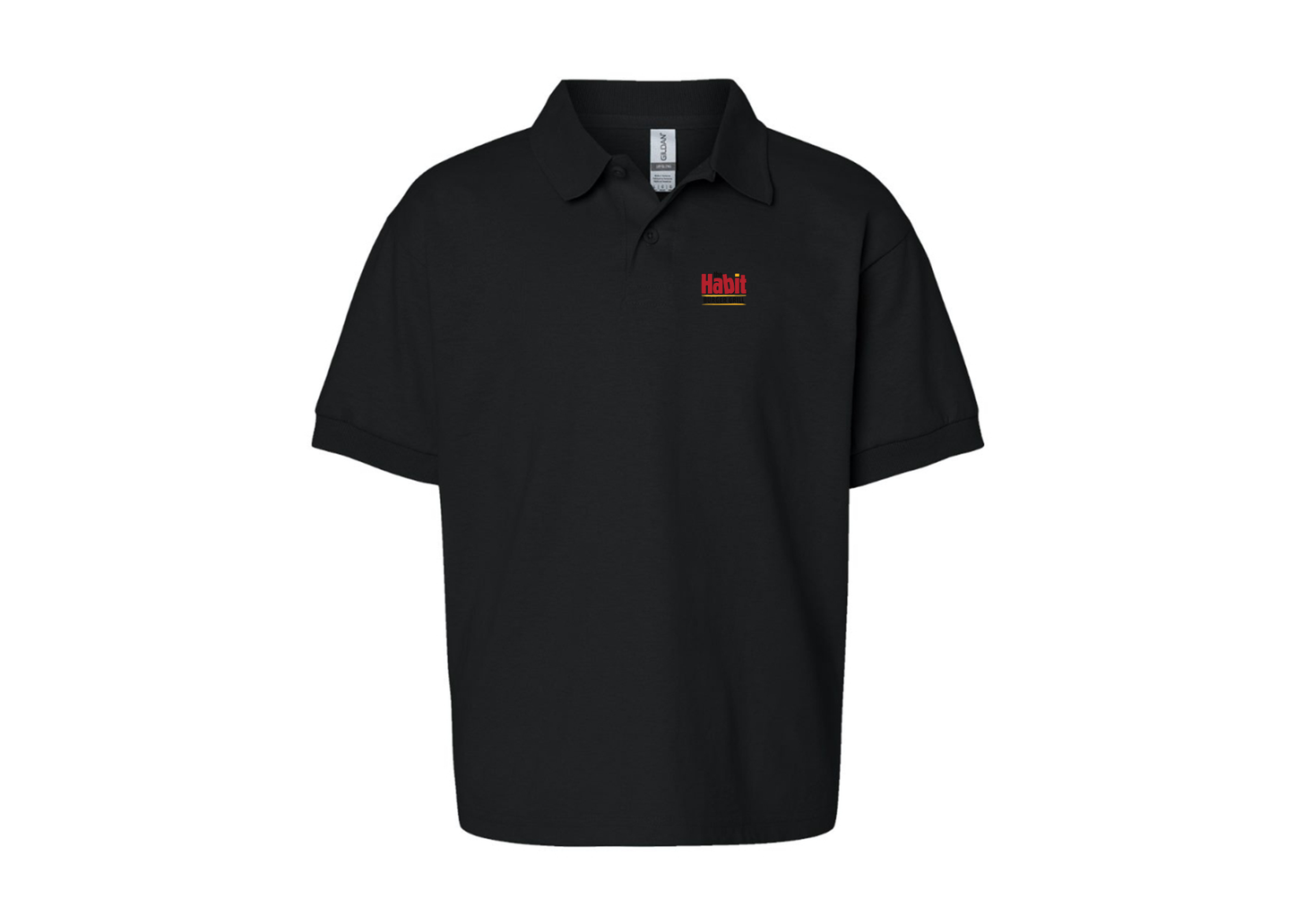Youth The Habit Burger Grill Gildan Dry Blend Jersey Polo