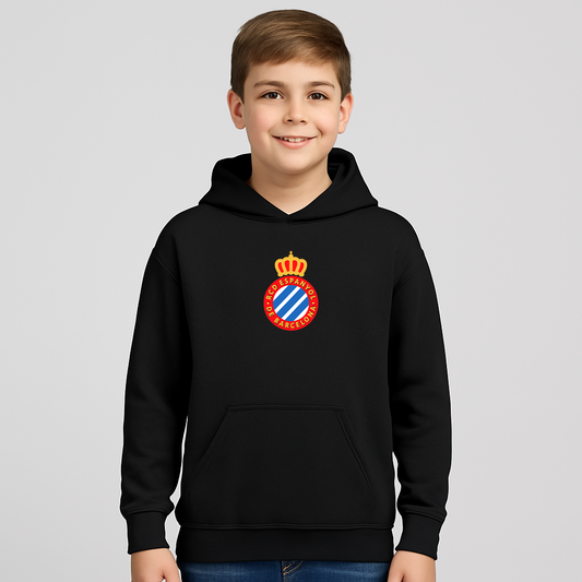 Youth Espanyol Soccer Logo Pullover Hoodie