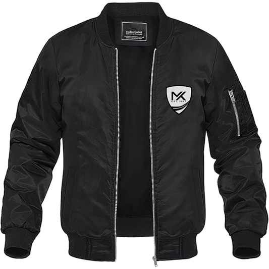 Men's MK Sportscars Logo Lightweight Bomber Jacket Windbreaker Softshell Varsity Jacket Coat