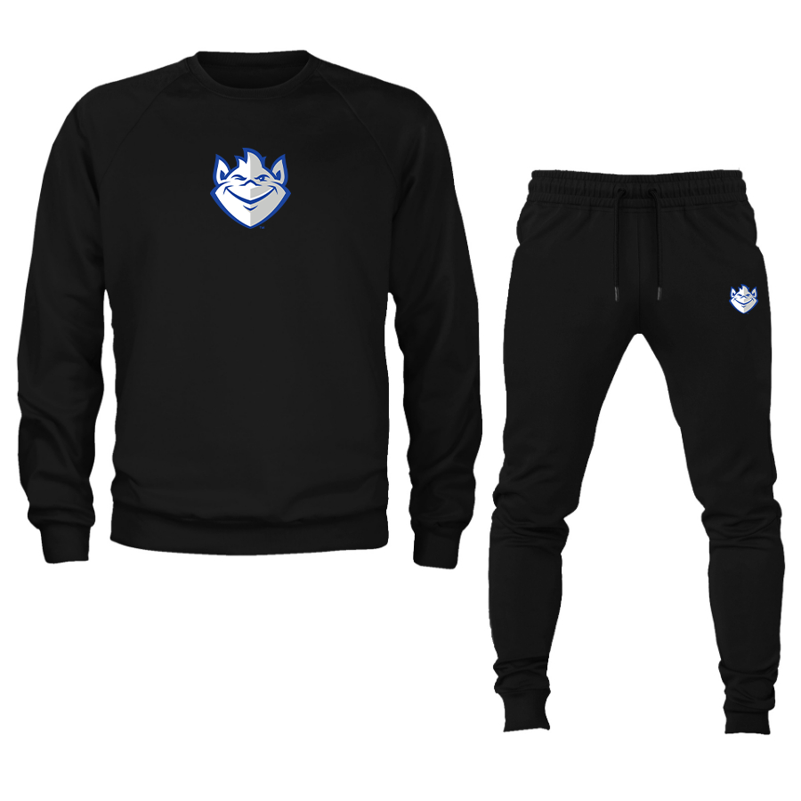 Men's Saint Louis Billikens Logo Crewneck Sweatshirt Joggers Suit