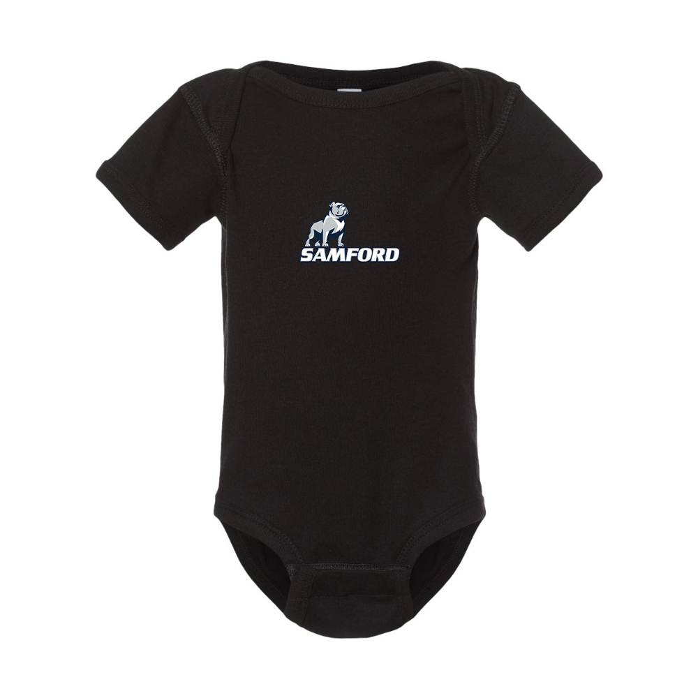 Samford Bulldogs Logo Rabbit Skins Infant Baby Rib Bodysuit